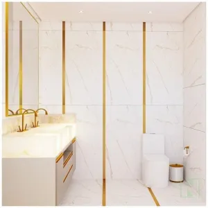 Porcelanato Helena 60x120 Fili Gold Polido - Imagem 2